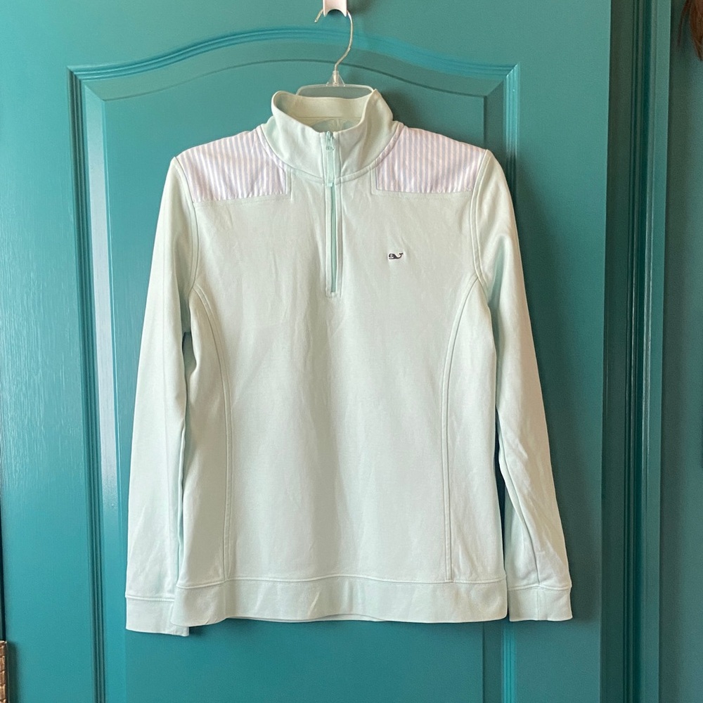 Vineyard Vines Women’s 1/4 zip Mint Pullover Size Small